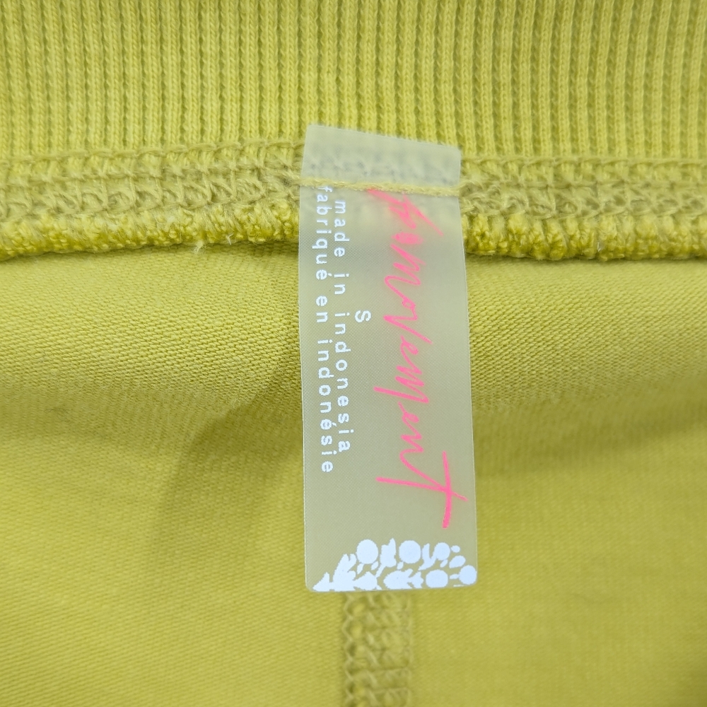 NWT Free People Movement Wide Leg Crop Lounge Yellow Wide-Leg Pants Small - Picture 4 of 6